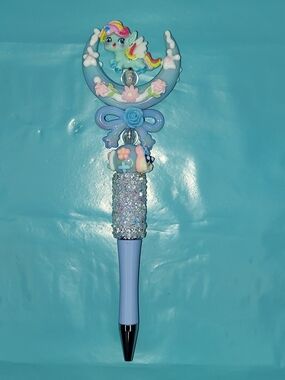 Blue & Rainbow Pegasus Decorative Pen #1